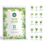 Simply Garden Grow Your Own Herb Garden Kit, 15 Herb Variety Seeds, Herb Seeds for Planting UK, Basil, Chives, Coriander, Mint, Oregano, Parsley, Rosemary, Thyme Gardening Gift for Men, Women, Kids