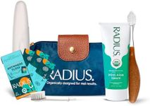 RADIUS Clean & Green Deluxe Oral Care Kit (Source Toothbrush With Replacement Head, Organic Mint Aloe Neem Toothpaste, Vegan Xylitol Mint Floss, Travel Case), 1 Count