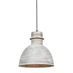 Qazqa - Country Pendant Lamp I Pendant Light Ceiling Gray - Dory- - Modern - Suitable for LED E27 | 1 Light - Steel Pendant Light - Suitable for Living Room I Kitchen I