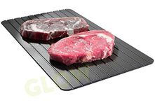 Glow Rapid Defrost Tray – Fast Acting Lightweight Aluminium Home Kitchen Cooking Essential Thaws Frozen Meat Poultry Food 10x Faster – No Heating, Water, Chemicals Electricity or Microwave Required.