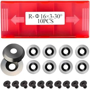 Ci0 16mm Round Carbide Inserts Cutters Knifes Indexable Replacement with Screws Fits For Full And Pro Size Popular DIY Wood Turning Finisher Hollower Tools Woodworking Lathe 10pcs
