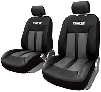 Sparco SPC1018GR Set di 2 Cover Anteriori per Auto, 6 Pezzi, S-Line, Grigio (Individuale)