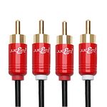 JuicEBitz RCA to RCA Cable 7m, Twin RCA Cables Male to Male Audio Cable Phono Leads. Subwoofer Cable. Phono To Phono Cable. Audio Lead for AMP, Turntable, DAB + More