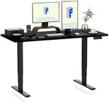 FLEXISPOT E6 MAX 160x80cm Electric Standing Desk with USB Dual Motors 3 Stage One Piece Height Adjustable Sit Stand Up with Memory Smart Panel(Black Frame+Black Top)