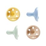 Tommee Tippee Breast-Like Dummy, 0-6m, 4-Pack, Lightweight, One-Piece Silicone Soother, Symmetrical Teat