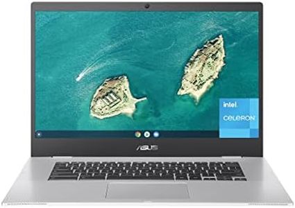 ASUS CX1500CNA-AS84F Chromebook CX1, 15.6" Full HD NanoEdge Display, Intel Celeron N3350 Processor, 64GB eMMC Storage, 8GB RAM, Chrome OS, Transparent Silver, CX1500CNA-AS84F