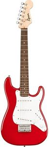 Fender Squier Electric Mini Stratocaster, Electric Guitar, Dakota Red, Ideal For Guitar Beginners