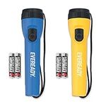 Energizer Eveready LED Torch, Super Bright Flashlight for Outdoor Lights, Ideal for Emergencies, Camping, Batteries Included, Pack of 2