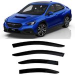 2022-2025 Tape-On Side Window Visor Deflectors for Subaru WRX Premium Limited GT Smoke Tinted Rain Guards 2023 2024