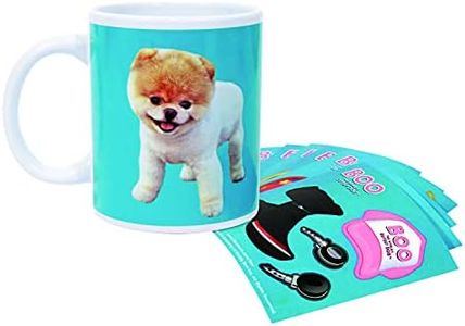 Paladone Boo the Pomeranian - World's Cutest Dog Dress-Up Coffee Mug with 15 Reusable Stickers