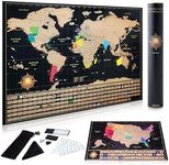 Scratch Off World Map Poster with G