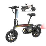 Gyrocopters PixAI 14" Electric Bike for Adults & Teens | Upto 70km PAS Range | Upto 32km/hr Speed | Free Smart Anti-Theft GPS Tracker, Dual Rider E-Bike | UL 2849 Safety Certified