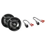 Pioneer TS-F1634R 6.5" 200W 2-Way Speakers + Metra 72-4568 Speaker Harness for Select GM Vehicles