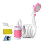 Iron Hammer Camp Shower Rechargeable Shower High Capacity 5000mAh Camping Shower (Pink)