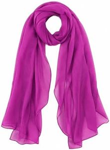 MissShorthair Womens Solid Color Scarfs Long Lightweight Scarf for Women Large Sheer Wrap Shawl,Vibrant Orchid