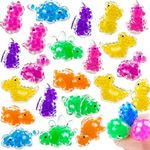 Ainiv 24pcs Mochi Squishy Toys, Mini Dinosaur Squishies Soft Squeeze Fidget Toys with Water Beads, Kawaii Stress Relief Toys, Party Bags Fillers for Boys Girls Birthday Party Favors Gifts