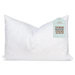 Pillowflex Premium Polyester Filled Pillow Form Insert - Machine Washable 12 x 20 Inches Made In USA