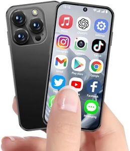 Upgraded Mini Phone 4G Mini Smartphone Unlocked 3.88" HD Full Screen 1950mAh Android 12,Dual SIM 4GB+64GB,World's Smallest Tiny Cell Phone 4G Small Mobile Phones for Kids GPS Face ID (Black)