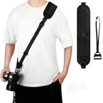 LETREEN Camera Shoulder Strap, Camera Straps for DSLR, Anti-slip Camera Strap Quick Release and Safety Tether, Adjustable Camera Sling Strap for Nikon Canon Sony Fuji DSLR Camera