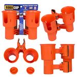 ROBOCUP, Orange, 12 Colors, Best Cup Holder for Drinks, Fishing Rod/Pole, Boat, Beach Chair/Golf Cart/Wheelchair/Walker/Drum Sticks/Microphone Stand