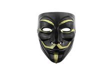 Udekit Hacker Anonymous Mask Black V for Vendetta Mask for Kids Women Men Halloween Party Costume Cosplay Black