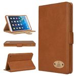 Apple iPad All Models/Genuine Luxury Executive Leather Case Gorilla Tech Brand Smart Protective Designer Cover with Stand in Retail Packing (Brown, iPad Air)