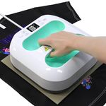 Textile Heat Press 22.8cmx22.8cm/9"x9" Portable LED Heat Press with Timer, Quick Heating&Auto Stop DIY Heat Press Machine for T-Shirts, Bags Heat Transfer