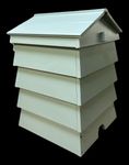 Beehive composter/Composter/Post box/Storage box/Planter (Cream, Large (86h x 56w x 56d))