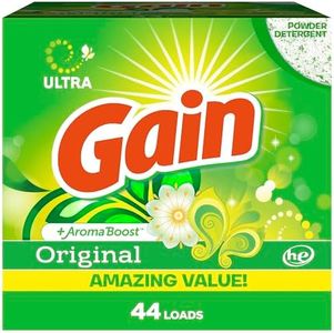 GAIN Powder Laundry Detergent for Regular & he Washers, Original Scent, 45 Oz (Packaging May Vary)