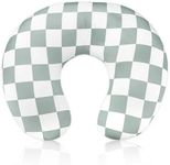 DILIMI Nursing Pillow Cover, Stretchy Removable Case for Breastfeeding Pillows, Ultra Soft Comfortable Slipcover for Baby Girl and Boy, Checkerboard Grid