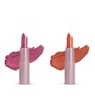 House Of Makeup Swipe Light Lipsticks for Women | Nude Lipstick For Women | Lipstick Matte Finish | Nude Lipsticks, Peach Lipstick, Brown Nude Lipstick | 3.5 gms | Frosted Pink + FREE Spiced Latte