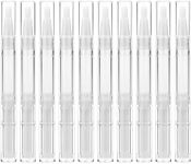 10 Pieces 3ml Transparent Twist Pens, Cuticle Oil Pen Empty Nail Oil Pen with Brush Tip Cosmetic Lip Gloss Container Applicators Eyelash Growth Liquid Tube with 1 Pack 3ml Transfer Pipettes