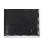 Timberland Men's Genuine Leather RFID Blocking Passcase Security Wallet, black, One Size