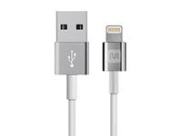 Monoprice 3-Feet 111011 MFi Certified Lightning to USB Charge/Sync Cable for iPad, iPhone and iPod, White