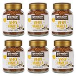 6x Beanies Very Vanilla Flavoured Instant Coffee Jars: 50g per jar