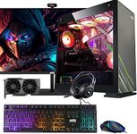 Aurora Max Gaming Tower PC- Intel Core i5 12th Gen, RTX 3060 12GB 192 Bits, 32GB RGB Ram, 256GB Nvme, 2TB HDD, 27 Inch 165HZ Monitor, RGB Keyboard Mouse, Headphone, Liquid Cooling, Webcam, Win 11