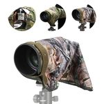 NEEWER Camera Rain Cover, M Medium Size Waterproof Raincoat Cover Sleeve for Canon Sony Nikon Fujifilm DSLR Camera & Lenses up to 200mm, Dual Sided Camouflage Green Camo Nylon, PB021