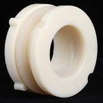 Bulkhead Fitting, 2 inch ABS Fitting Adapter Water Tower Connector Bulkhead Fitting for Household Fish Water Bucket Pond