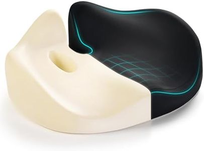 Foamula Sitzkissen Orthopädisch,Komfortables Hochwertiges Memory Foam Kissen für Verbesserte Rückenstabilität,Ergonomisches Hämorrhoiden Sitzkissen für Bürostühle,Zuhause,Autositze,Ischias,Schwarz