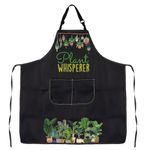 Gardening Apron for Gardener Plant Whisperer Funny Gardening Aprons with Pockets Waterproof Plant Lover Gift (CA Plant Whisperer Apron)