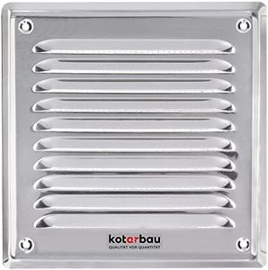 KOTARBAU® Griglia di ventilazione 165 x 165 mm con rete in aciaio inox aerazione areazione metalica da sovrapporre