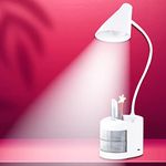 Pick Ur Needs White Study Table Lamp For Students Rechargeable Led Eye-Caring Table Desk Lamp With Usb Charging Cable Touch Control With Pencil Holder