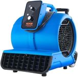 VEVOR Air Mover, 1 HP 4000 CFM Carpet Dryer for Cooling and Ventilating, Portable Floor Blower Fan with 3 Blowing Angles and Time Function, for Janitorial, Home, Commercial Use
