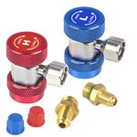 Adapter R134a Air Conditioning Adjustable Quick Coupler Adapters High Low AC Freon Manifold Gauge Hose Conversion kit 1/4 SAE HVAC