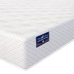 BEDZONLINE Reflex Memory Foam Mattress - 3ft Single | Certified Therma-Pure Dual Memory & Reflex Foam Mattress, White | Firmness Supports Body & Relieves Pressure | UK Handmade & Hypoallergenic