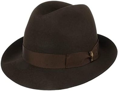 Borsalino Georgio Fur Felt Hat Women/Men Dark Brown 7