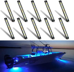 Boaton Marine Led Boat Lights, Night Fishing Lights, Boat Interior Lights, No Drilling Install Boat Deck Lights Courtesy Lights, Blue