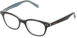 Kate Spade Women's Rebec Cat Eye Reading Glasses, Tortoise Aqua, 49 mm (2 x Magnification Strength)