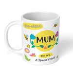 Visibee Special Friend Mum Mug - Unique Ceramic White Coffee Cup for Her from Son or Daughter - Thoughtful Birthday Present for Mom