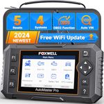 FOXWELL NT614 Elite Car Scanner, 2023 Engine Airbag Transmission ABS Scan Tool with 5 Services ABS Bleeding, SAS Calibration, EPB Throttle Oil Light Reset Tool, Live Data OBD2 Scanner Diagnostic Tool